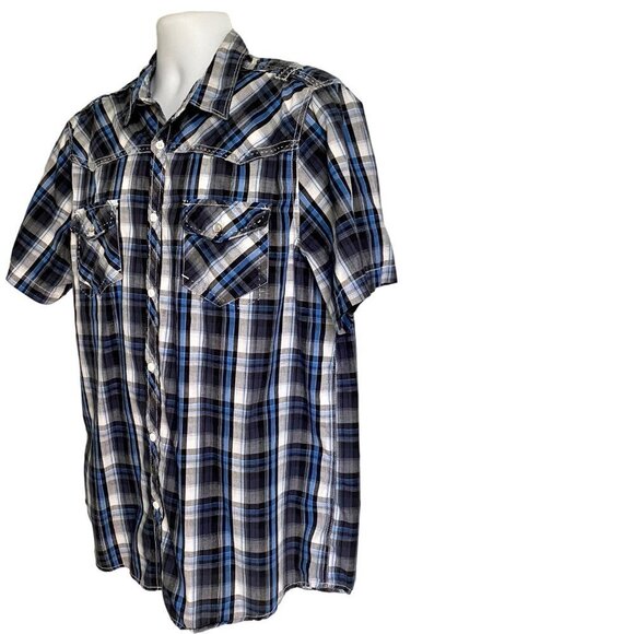 Machine Custom Co. Short Sleeve Button Down Shirt Men's XL - Picture 4 of 10